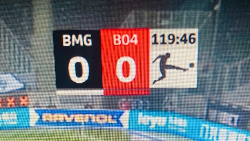 Beim Bundesliga-Duell zwischen Borussia Mönchengladbach und Bayer Leverkusen (15. Januar 2022) bekamen die TV-Zuschauer bei Sky zunächst die falsche Spielzeit bei Anpfiff angezeigt.