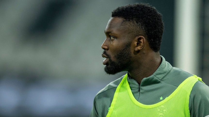 Marcus Thuram von Borussia Mönchengladbach, hier beim Spiel gegen Union Berlin am 22. Januar 2022, hat im Fohlen-Kader derzeit nur noch die Joker-Rolle inne.