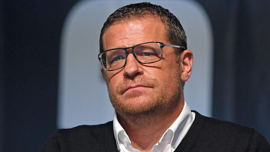 Max Eberl ist seit dem 28. Januar 2022 nicht mehr Sportdirektor bei Fußball-Bundesligist Borussia Mönchengladbach. Auf diesem Foto ist der 48-Jährige bei Borussias vergangener Mitgliederversammlung (10. August 2021) zu sehen.