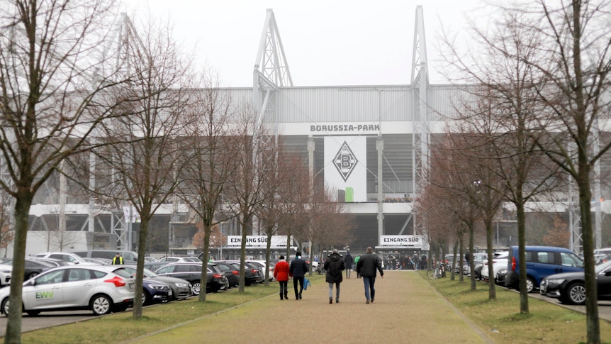 Mönchengladbach, Borussia Park, 25.01.20: Borussia Park von Außen, im Spiel der 1. Bundesliga zwischen Borussia Mgladbach vs. FSV Mainz 05 in der Saison 2019/2020. DFL regulations prohibit any use of photographs as image sequences and/or quasi-video. *** Mönchengladbach, Borussia Park, 25 01 20 Borussia Park from outside, in the match of the 1 Bundesliga between Borussia Mgladbach vs FSV Mainz 05 in the 2019 2020 season DFL regulations prohibit any use of photographs as image sequences and or quasi video