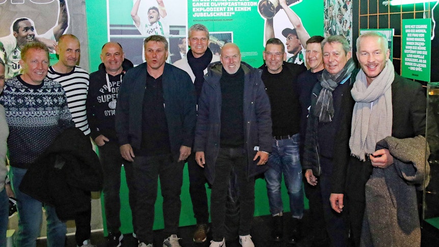 03.04.2022, Mönchengladbach, GER, Fussball, Herren, BL, Saison 2021/2022, Borussia Moenchengladbach DFB Pokalsiegermannschaft im Museum am Borussia Park (Fohlenwelt)
