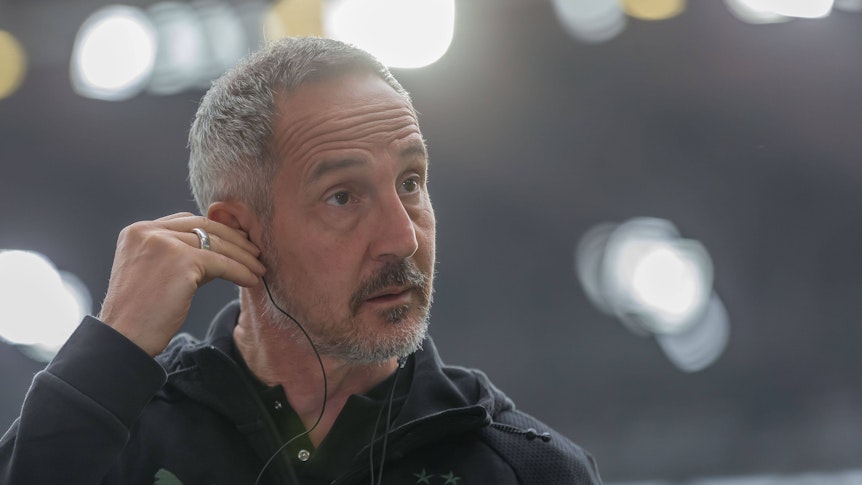 Adi Hütter, Trainer von Borussia Mönchengladbach hier am 23. April 2022, wechselte im Sommer 2021 von Eintracht Frankfurt an den Niederrhein.