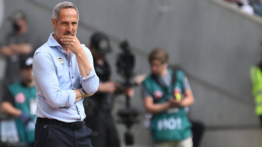 Adi Hütter, Trainer von Borussia Mönchengladbach, hat in seinem ersten Jahr als VfL-Coach mit seinem Team eine einstellige Tabellenplatzierung verpasst.