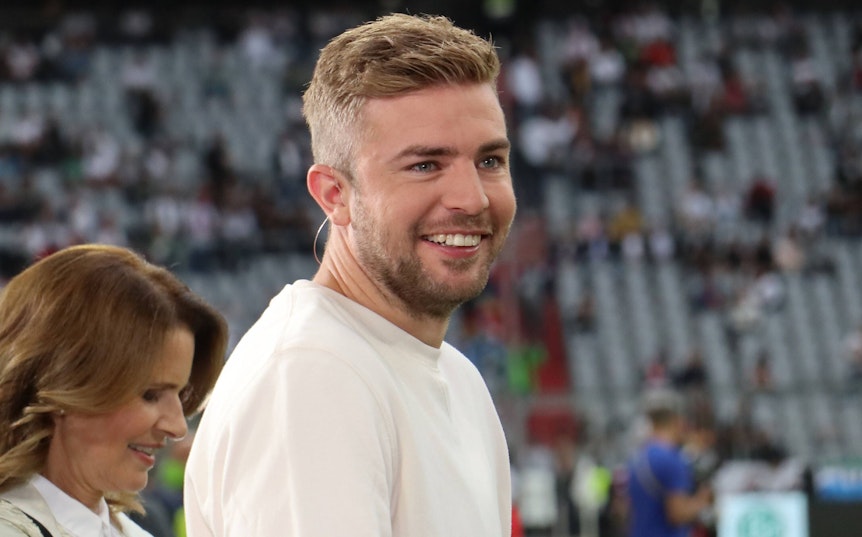 Gladbach-Profi und Weltmeister Christoph Kramer, hier zu sehen als ZDF-Experte am 7. Juni 2022 am Rande der UEFA-Nations-League-Partie zwischen Deutschland und England in München.