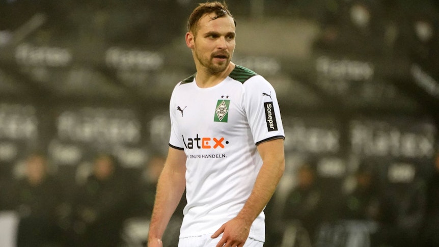 Tony Jantschke am 15. Januar 2022 beim Heimspiel von Borussia Mönchengladbach gegen Bayer Leverkusen im Borussia-Park.