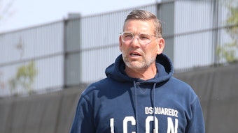 Moenchengladbach, Deutschland 23. April 2022: B-Junioren BL - 2021/2022 - Bor. Uwe Kamps, hier am 23.April 2022 beim B-Junioren-Bundesligaspiel zwischen den Fohlen und Arminia Bielefeld, feierte vor einigen Tagen sein 40-jähriges Jubiläum bei Borussia Mönchengladbach.