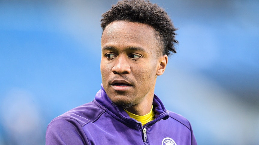 Nathan N'Goumou, hier beim Duell zwischen dem FC Toulouse und Le Havre am 4. Mai 2021, geht zukünftig für Borussia Mönchengladbach auf Torejagd.