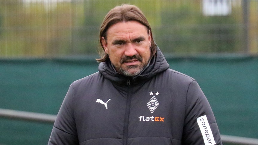 Trainer Daniel Farke am 14. September 2022 beim Training von Borussia Mönchengladbach im Borussia-Park.