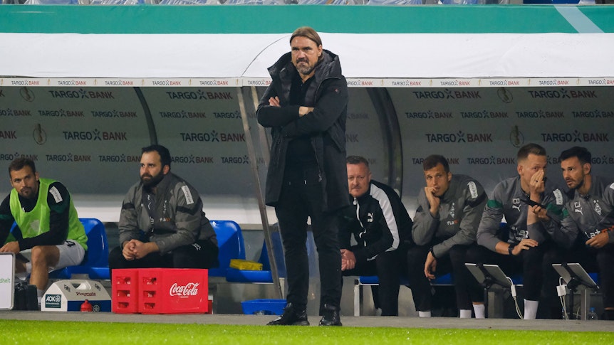 Gebrauchter Abend für Daniel Farke: Am 18. Oktober 2022 unterlag Farke mit Borussia Mönchengladbach dem SV Darmstadt 98 im DFB-Pokal mit 1:2.