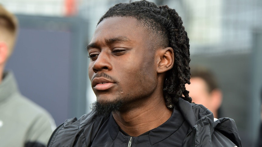 Manu Koné, hier bei einer Trainingseinheit von Borussia Mönchengladbach am 12. April 2023, wird wegen seiner starken Auftritte von vielen als Verkaufskandidat im Sommer gehandelt.