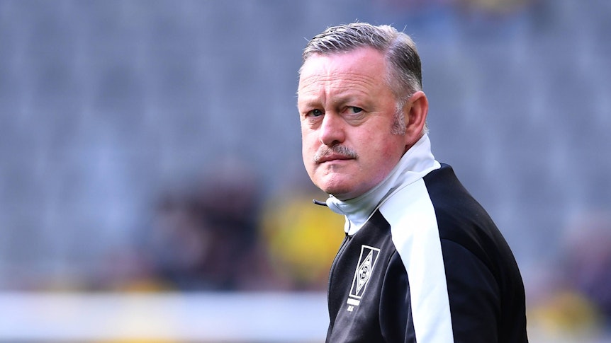 Roland Virkus am 13. Mai 2023 im Rahmen des Bundesliga-Spiels von Borussia Mönchengladbach bei Borussia Dortmund.