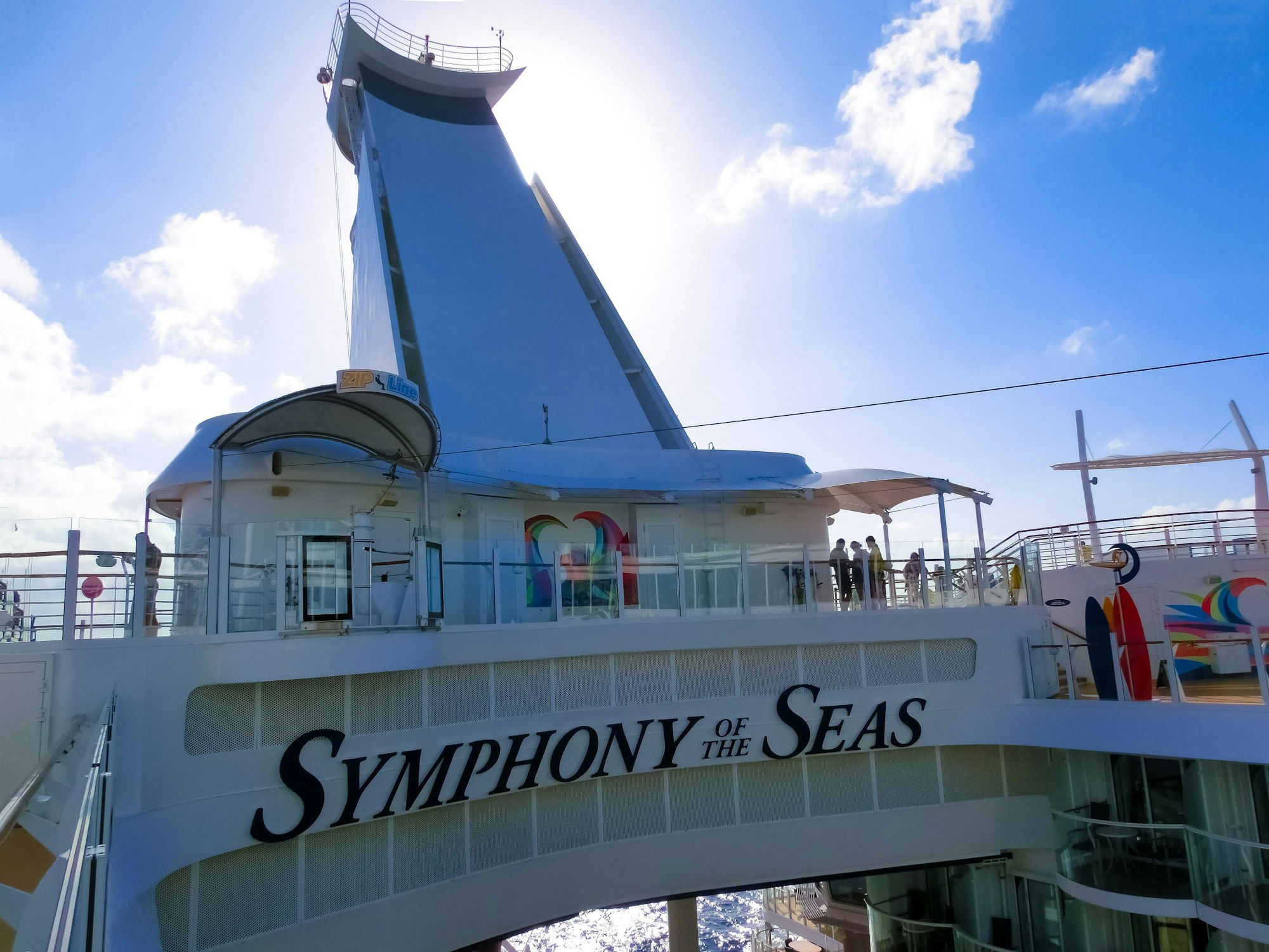 Das Deck des Schiffes„Symphony of the seas“