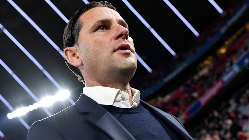 Gerardo Seoane, Ex-Coach von Bayer 04 Leverkusen, hier am 30. September 2022 vor einem Spiel gegen den FC Bayern.