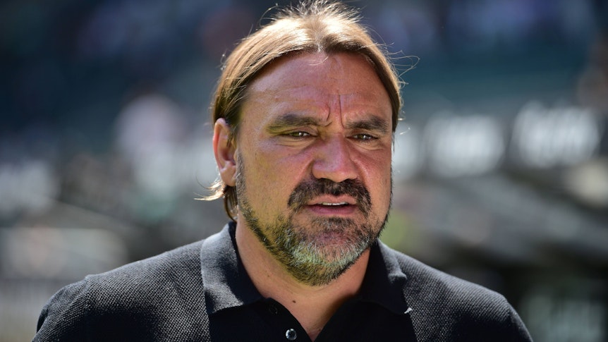Daniel Farke, Trainer von Borussia Mönchengladbach, am 27. Mai 2023 beim letzten Bundesliga-Spieltag der Saison 2022/23 gegen den FC Augsburg im Borussia-Park.