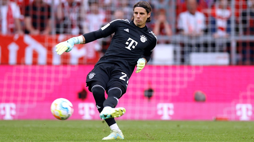 Yann Sommer, Ex-Torhüter von Borussia Mönchengladbach, kann sich einen Verbleib beim FC Bayern München vorstellen. Das Foto zeigt ihn am, 20. Mai beim Spiel gegen RB Leipzig.