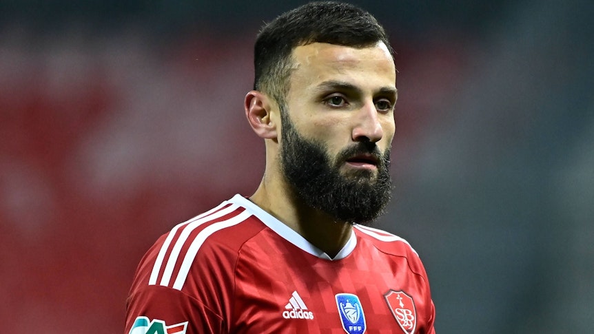 Franck Honorat von Stade Brest, hier am 22. Januar 2023 beim Spiel gegen Lens, soll kurz vor einem Wechsel zu Borussia Mönchengladbach stehen.