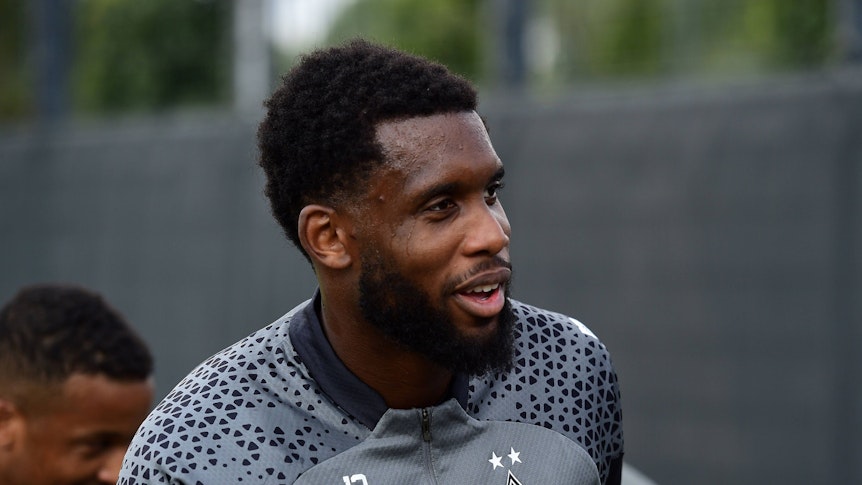 Jordan Siebatcheu absolvierte am 31. August 2023 sein erstes Training bei Borussia Mönchengladbach.