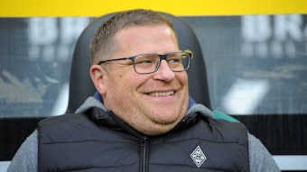 Max Eberl sitzt am 26. Januar 2019 aus der Bank von Borussia Mönchengladbach.