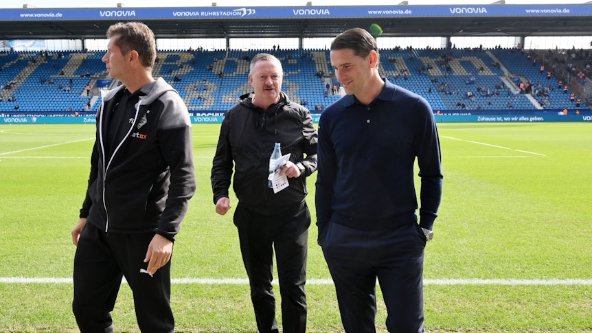 Roland Virkus und Gerardo Seoane bereiten sich auf das Spiel in Bochum vor.
