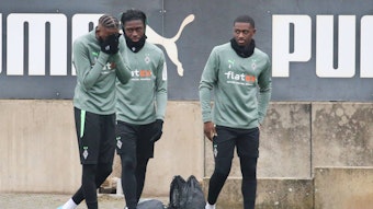Mamadou Doucouré im Mannschaftstraining mit Borussias Bundesliga-Team.