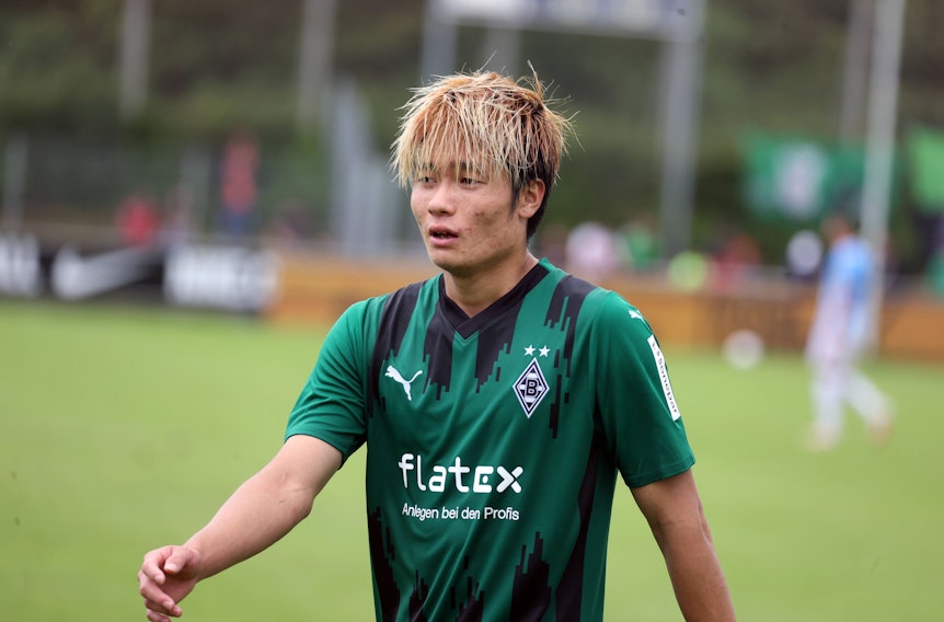 Shio Fukuda bei einem Borussia-Testspiel.