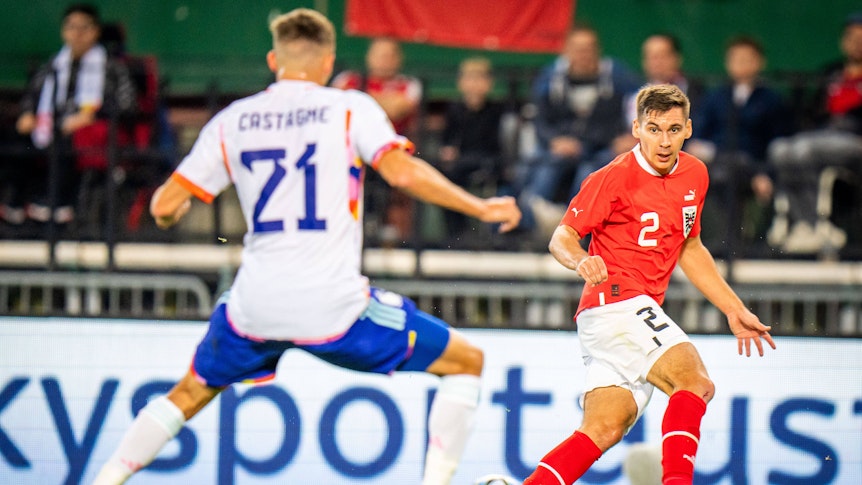 Profi von Borussia Mönchengladbach im Länderspiel mit Österreich.