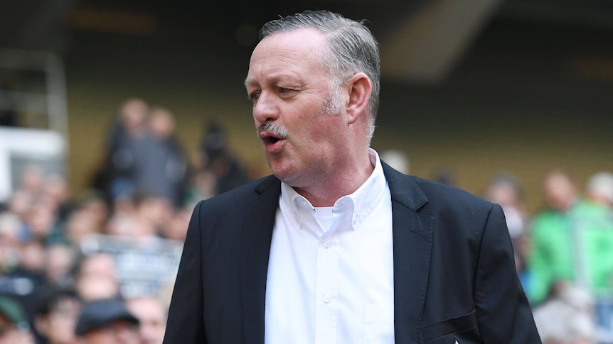 Roland Virkus bei der Mitgliederversammlung von Borussia Mönchengladbach.