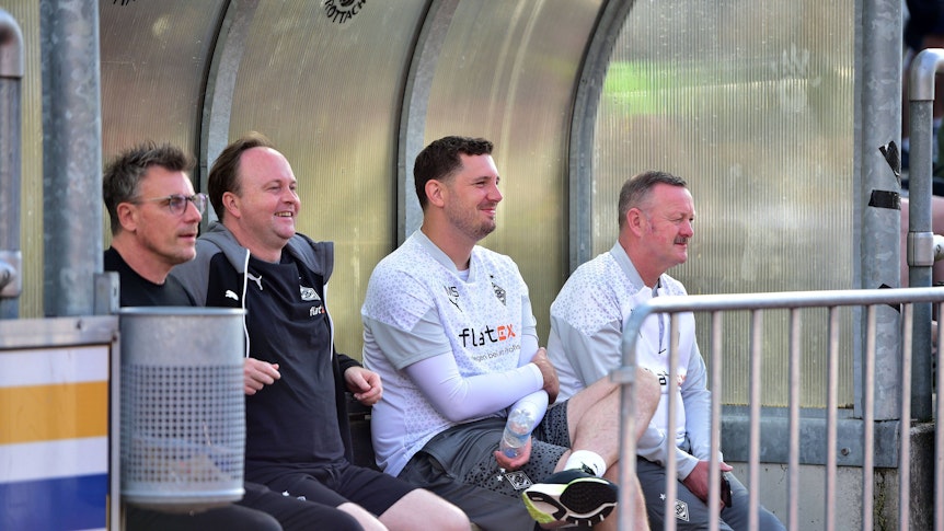 Die sportliche Führung von Borussia Mönchengladbach im Trainingslager.