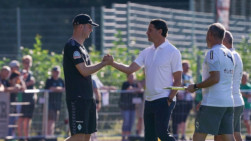 Ole Werner und Gerardo Seoane geben sich die Hand.