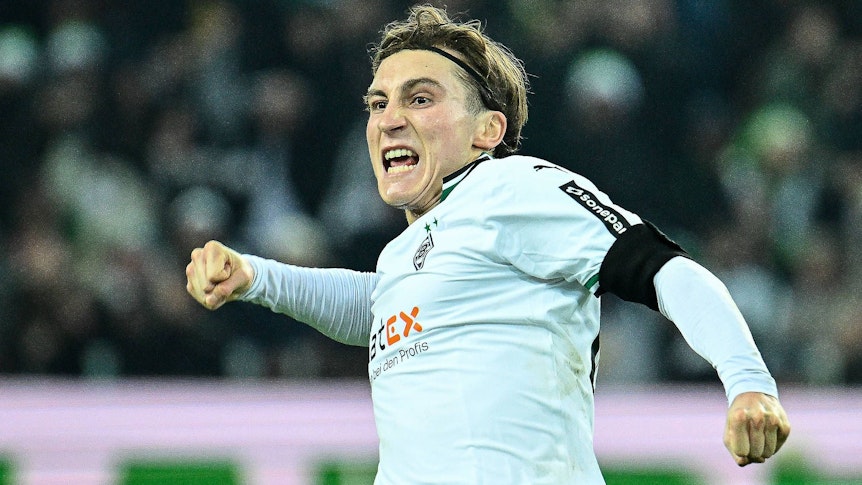Rocco Reitz bejubelt einen Treffer.