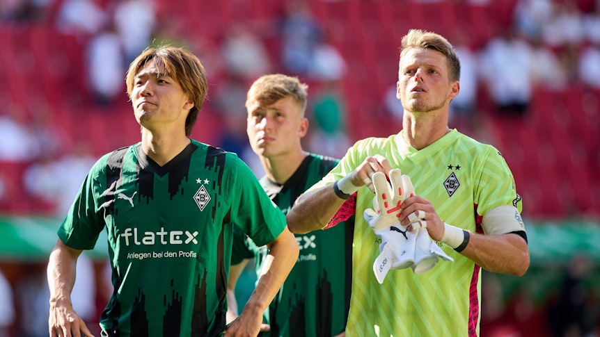 Profis von Borussia Mönchengladbach sind erschöpft nach einem Spiel.