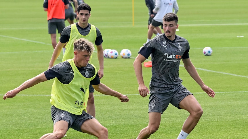 Grant-Leon Ranos, Robin Hack und Semir Telalovic im Training.