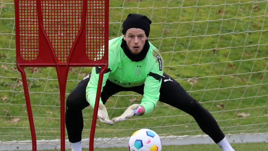Jonas Omlin auf dem Trainingsplatz.