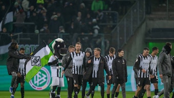 Borussia-Spieler bei einer Extrarunde.