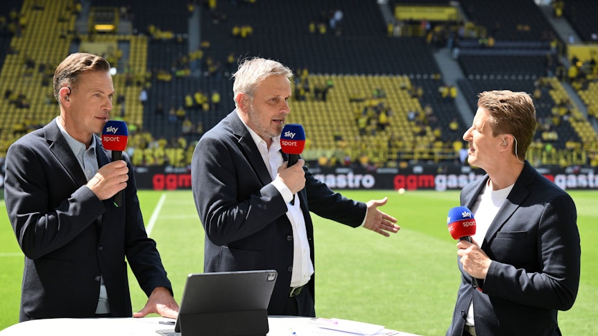 Experten des Pay-TV-Senders Sky in einer Runde.