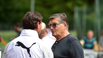 Hans Meyer im Gespräch mit Gerardo Seoane.