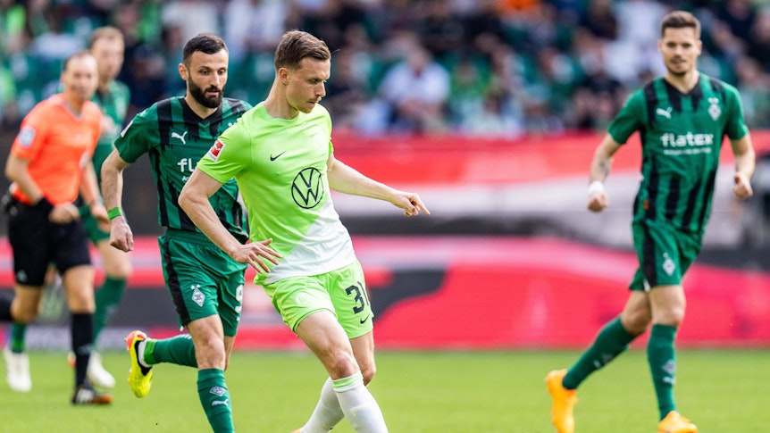 Yannick Gerhardt am Ball.