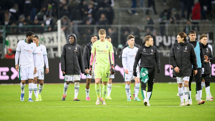 Die Borussia-Spieler bei einer Extrarunde.