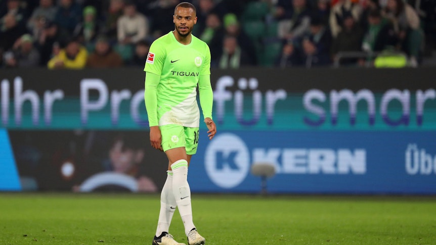 Lukas Nmecha im Wolfsburg-Trikot.