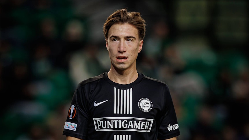 David Affengruber bei einem Spiel gegen Sporting Lissabon.