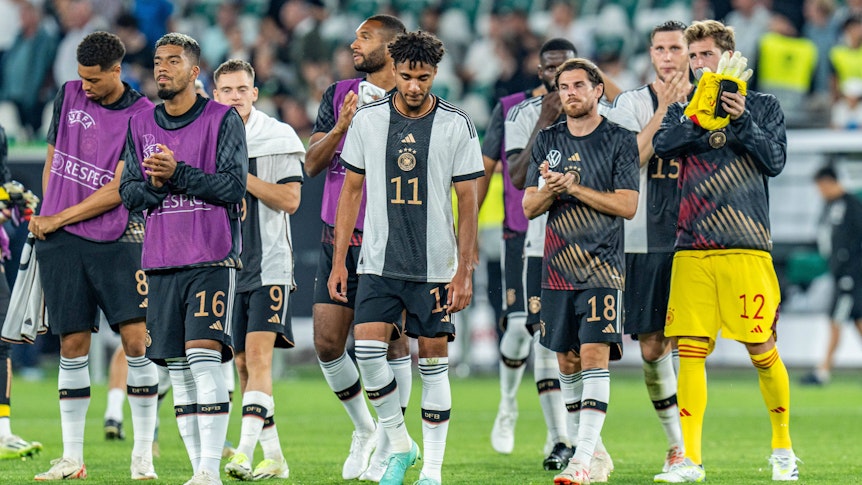 Das deutsche Nationalteam bei einer Extrarunde.