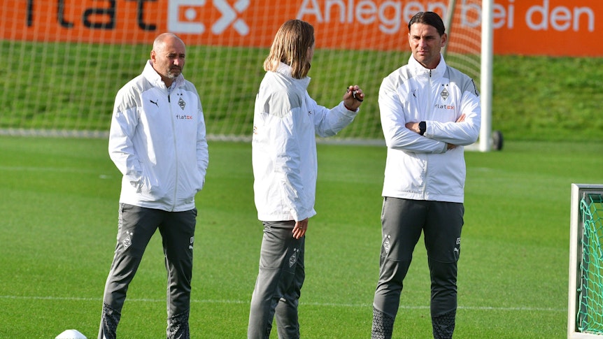 Eugen Polanski im Austausch mit Gerardo Seoane.