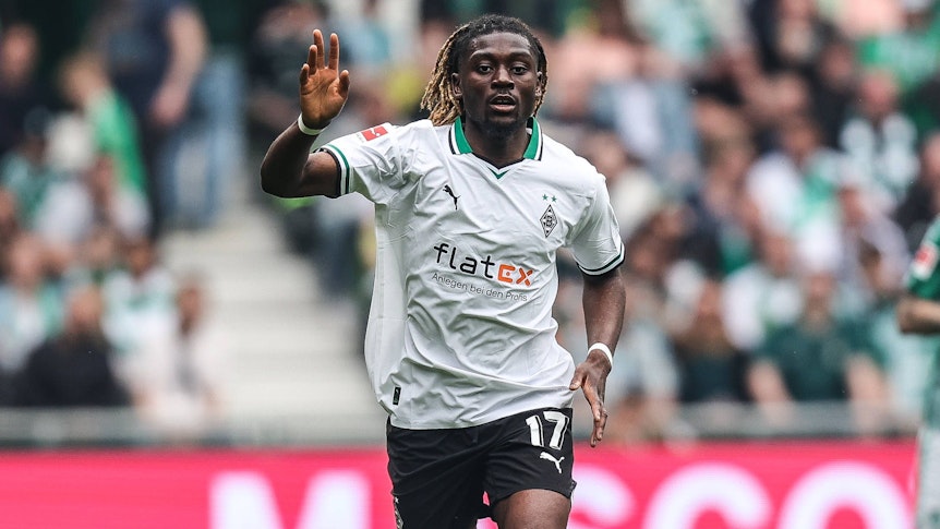 Manu Koné beim Spiel in Bremen.