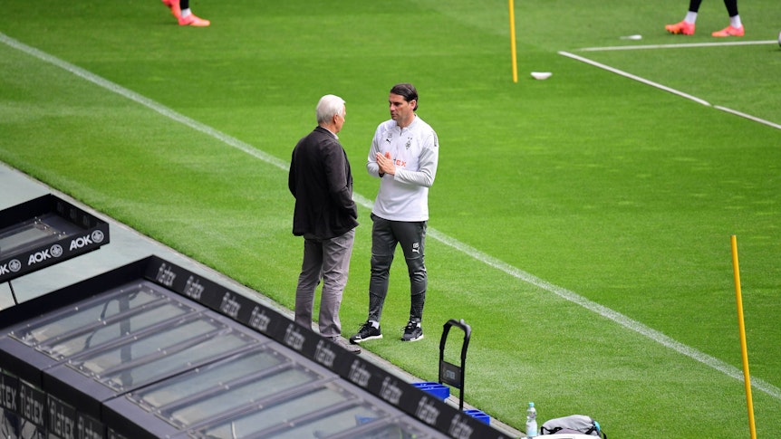 Gerardo Seoane im Gespräch mit Rainer Bonhof.