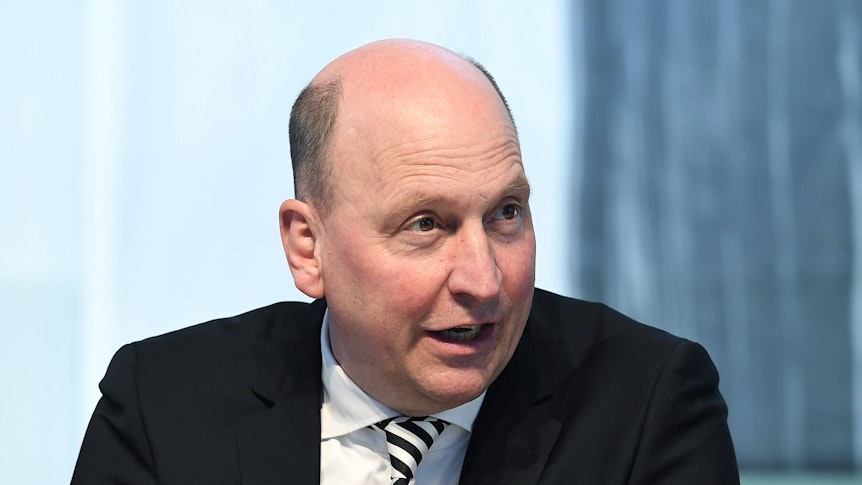 Stephan Schippers auf der Mitgliederversammlung von Borussia Mönchengladbach.