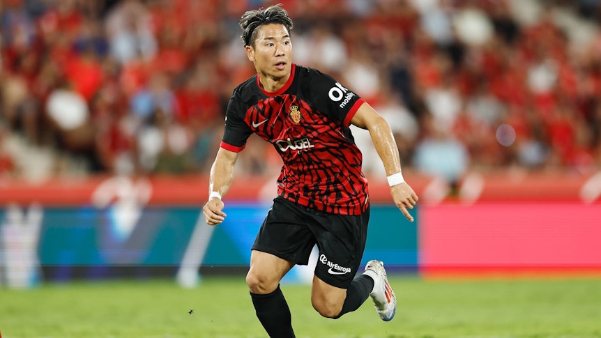 Takuma Asano im Einsatz für Mallorca.