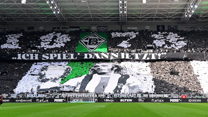 Choreo der Nordkurve von Borussia Mönchengladbach.
