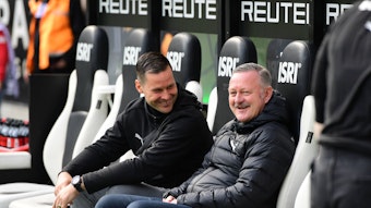 Gute Laune bei Roland Virkus und David Zibung.