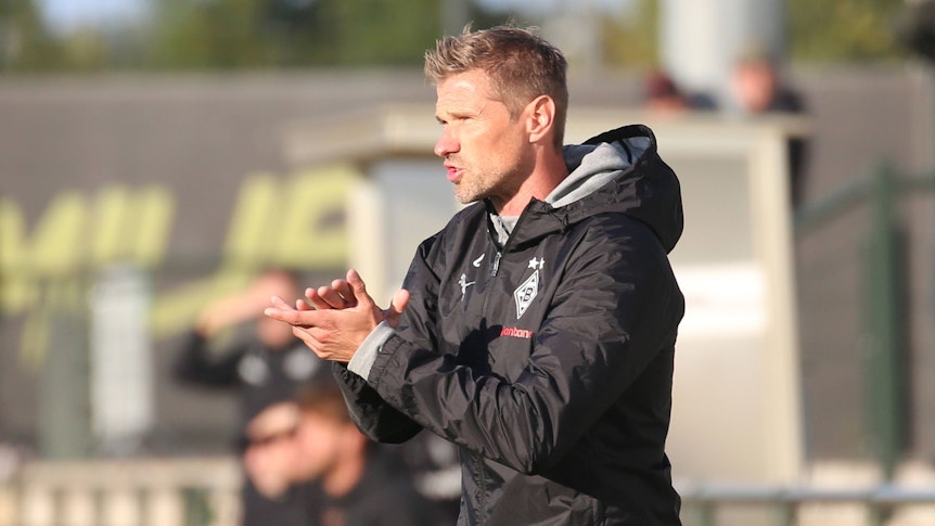 Oliver Kirch bei einem Spiel der U19 von Borussia Mönchengladbach.