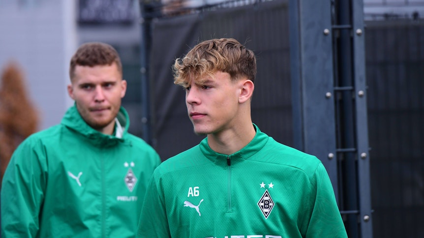 Niklas Swider im Borussia-Training.